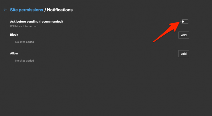 Edge Default Alert Dialog Box How to Manage or Stop Notifications from the Edge browser on a Computer