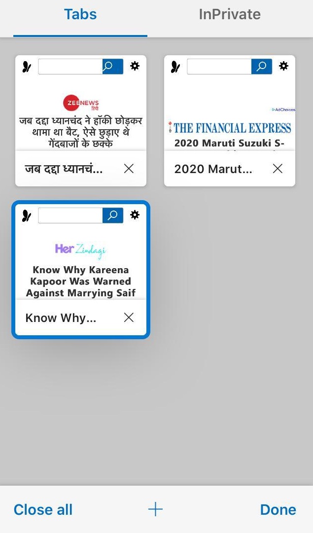 Tab Management in Microsoft Edge for iOS