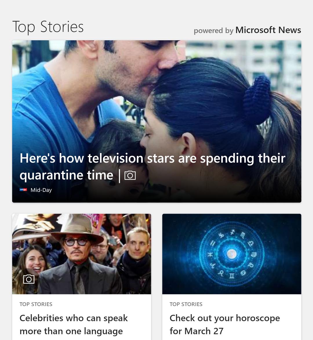 Top Stories in Microsoft Edge Android