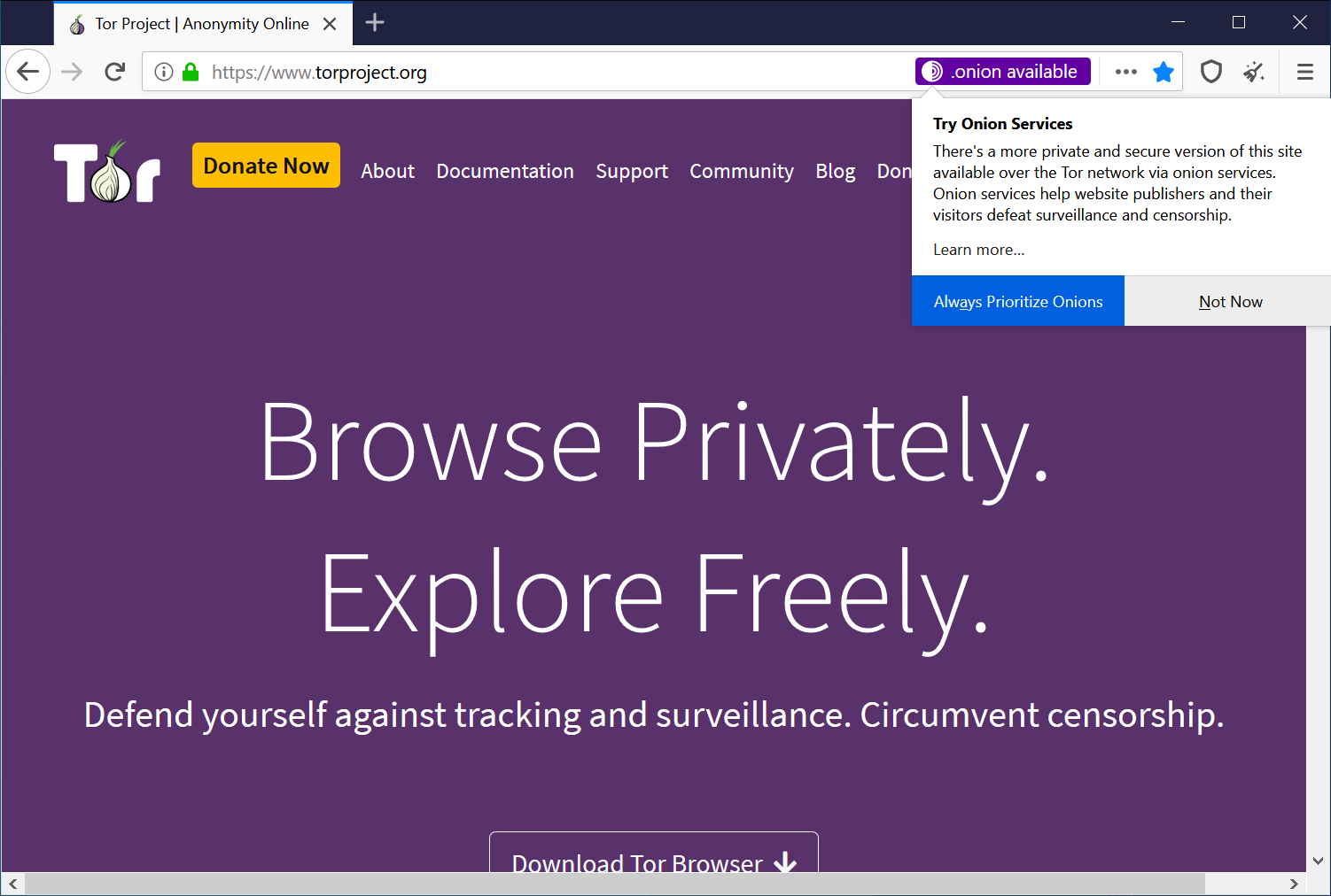 Tor Project Privacy Browser