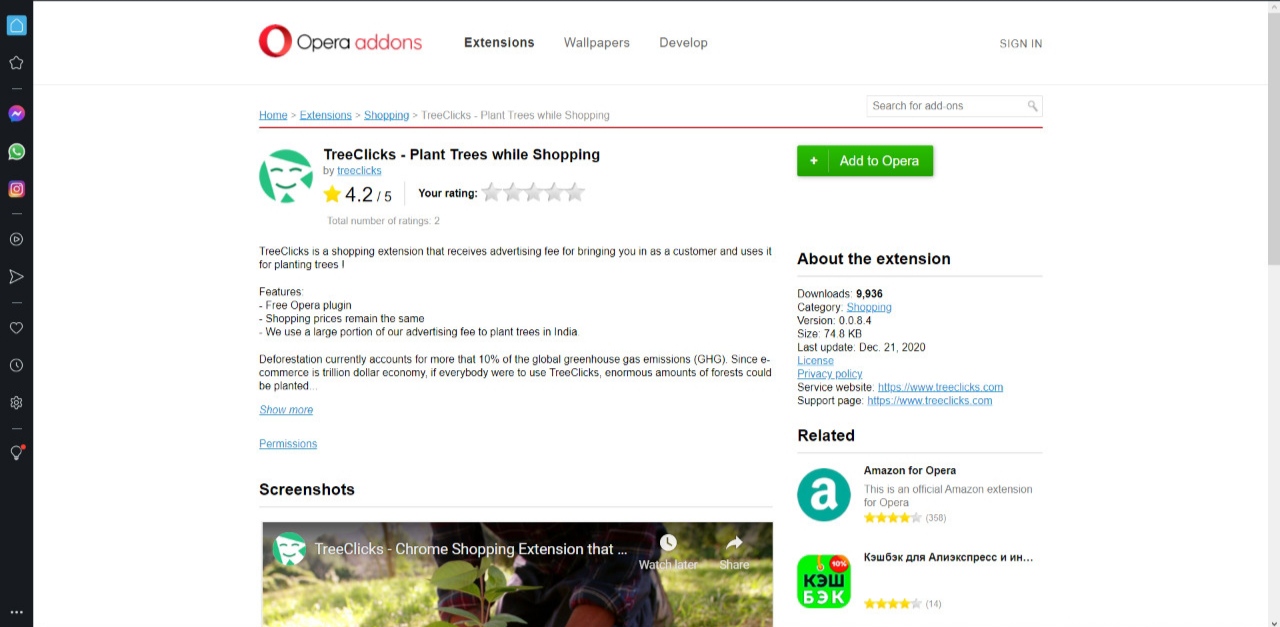 TreeClicks Opera Computer Add-on
