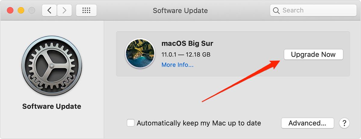 Update Software Operating System in Mac