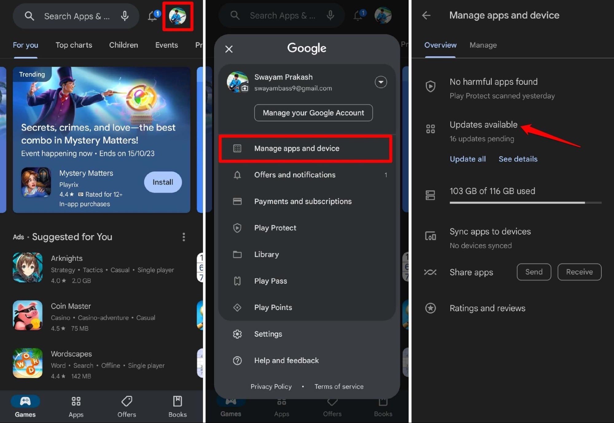 Update Google Chrome app on Android Phone