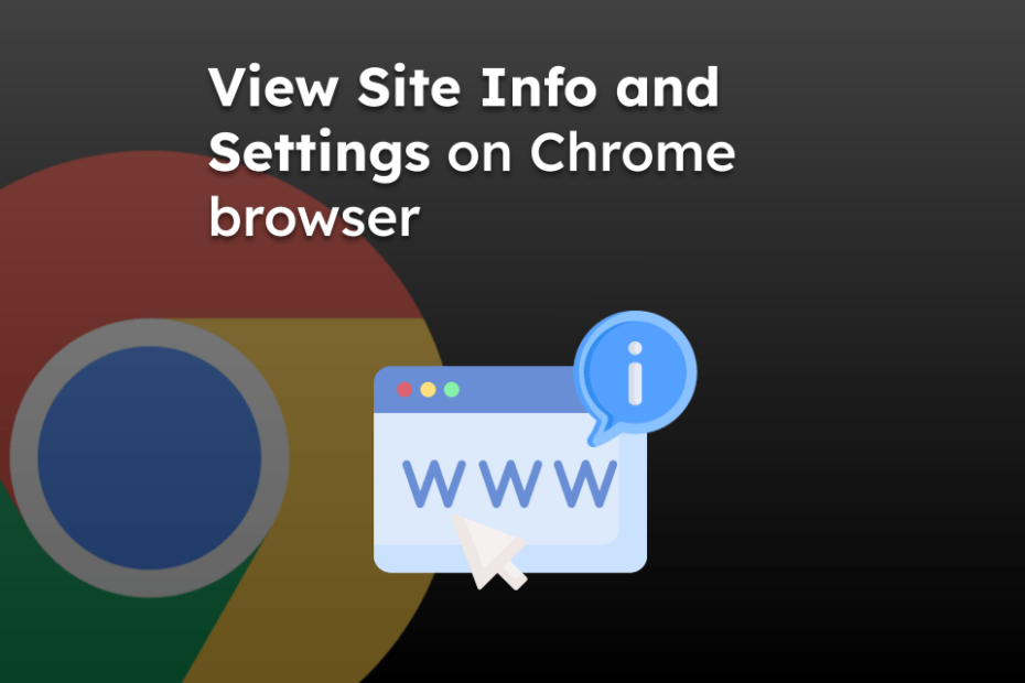 View Site Info and Settings on Chrome browser