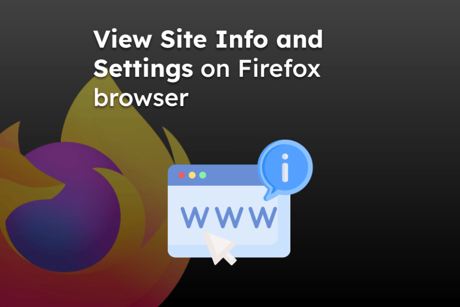 View Site Info and Settings on Firefox browser