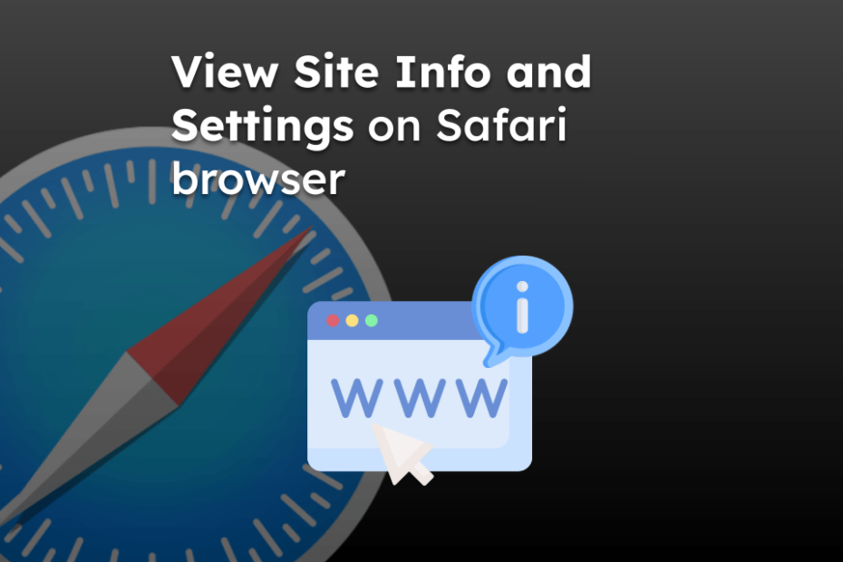 View Site Info and Settings on Safari browser