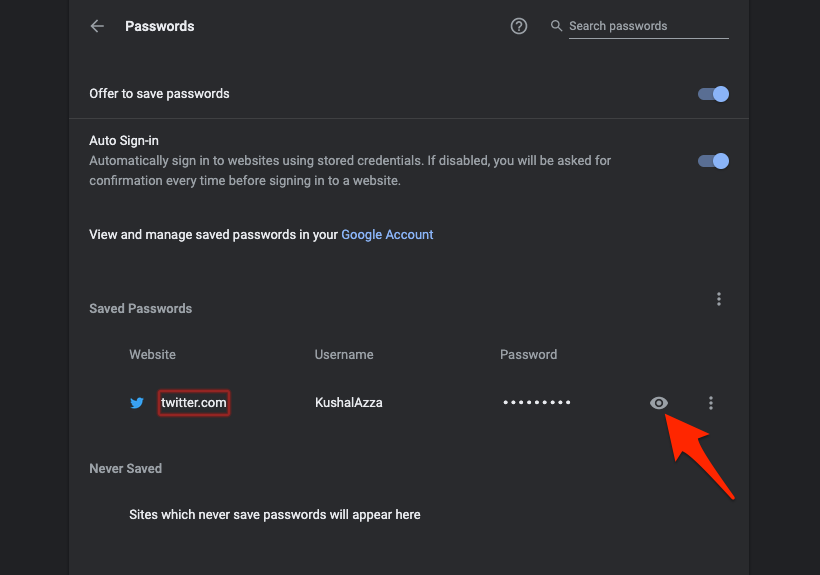 View Saved Password in Chrome Computer