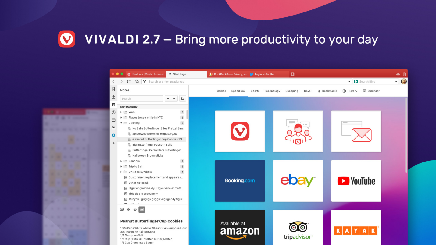 Vivaldi Browser Features