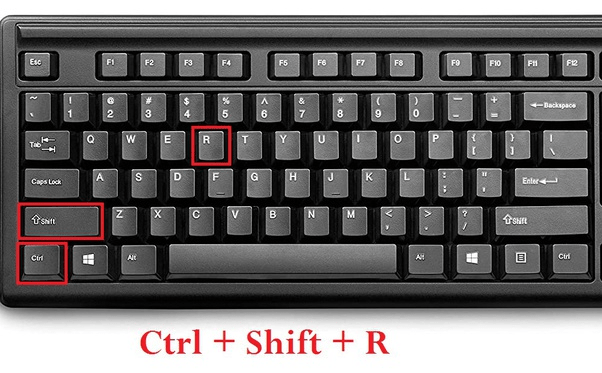 Windows Keyboard with Hard Refresh keystroke