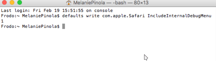 macOS command terminal